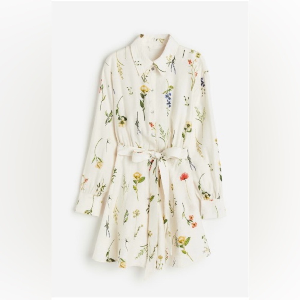 H&M TIE-BELT SHIRT DRESS